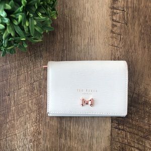 Ted Baker White and Rose Gold Leather Wallet